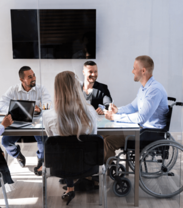 Diversity in the office colleagues around a table